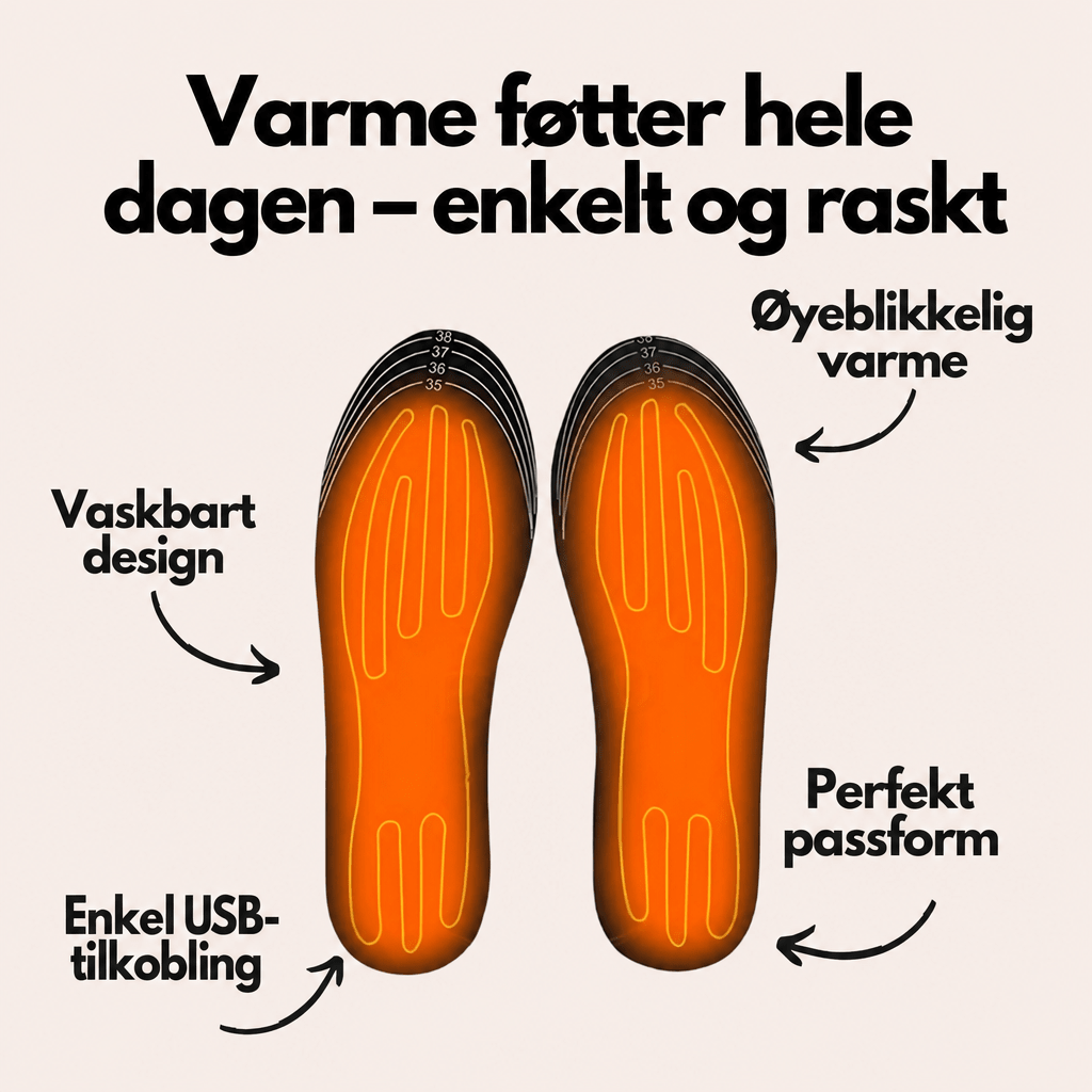USB-oppvarmede såler til sko - AVABeauty.no